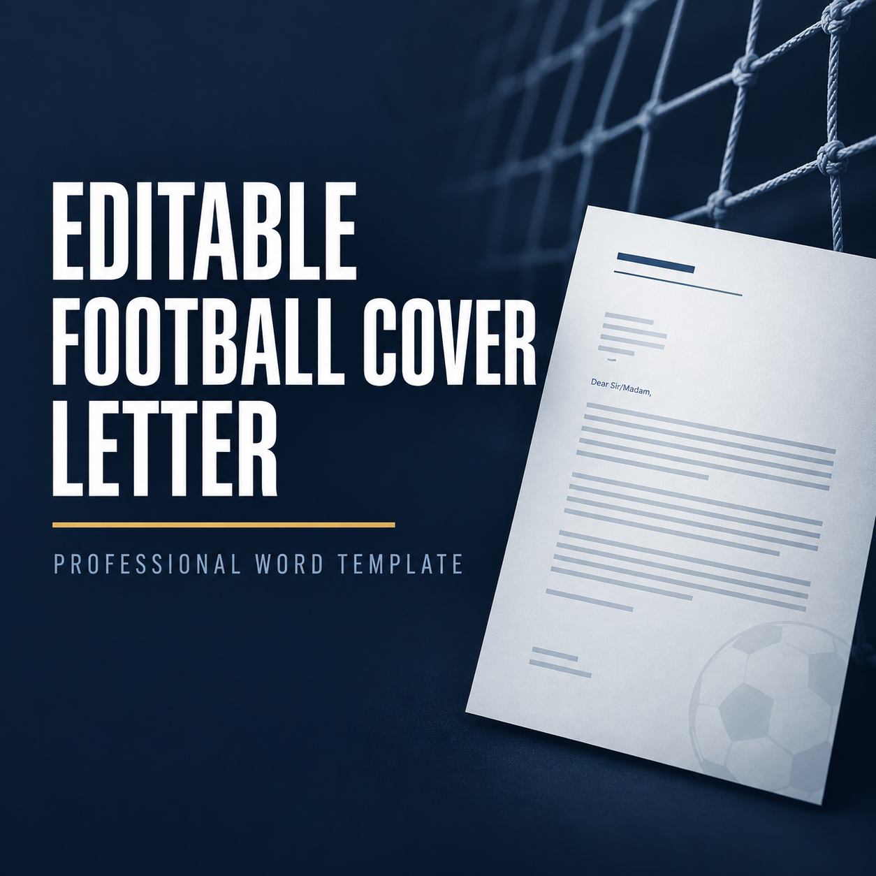 Editable Football Cover Letter