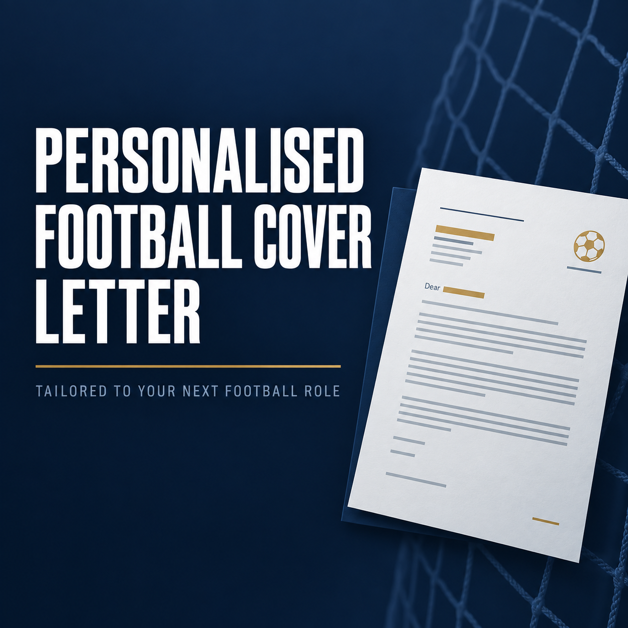Personalised Football Cover Letter