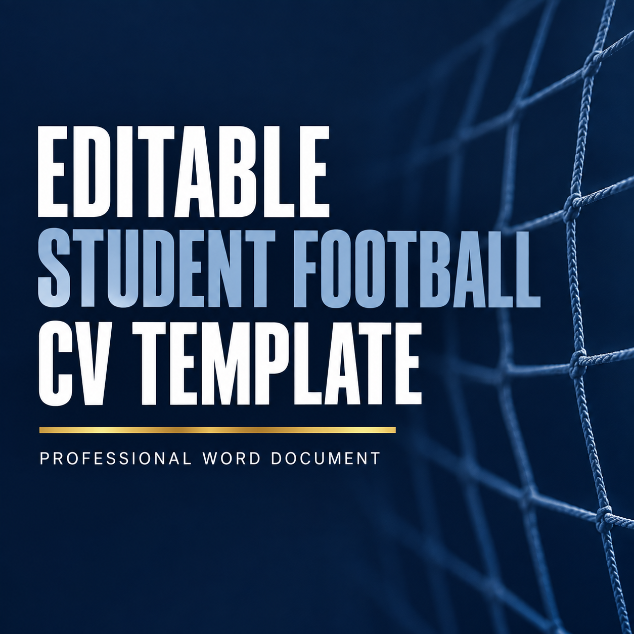 Editable Student Football CV Template